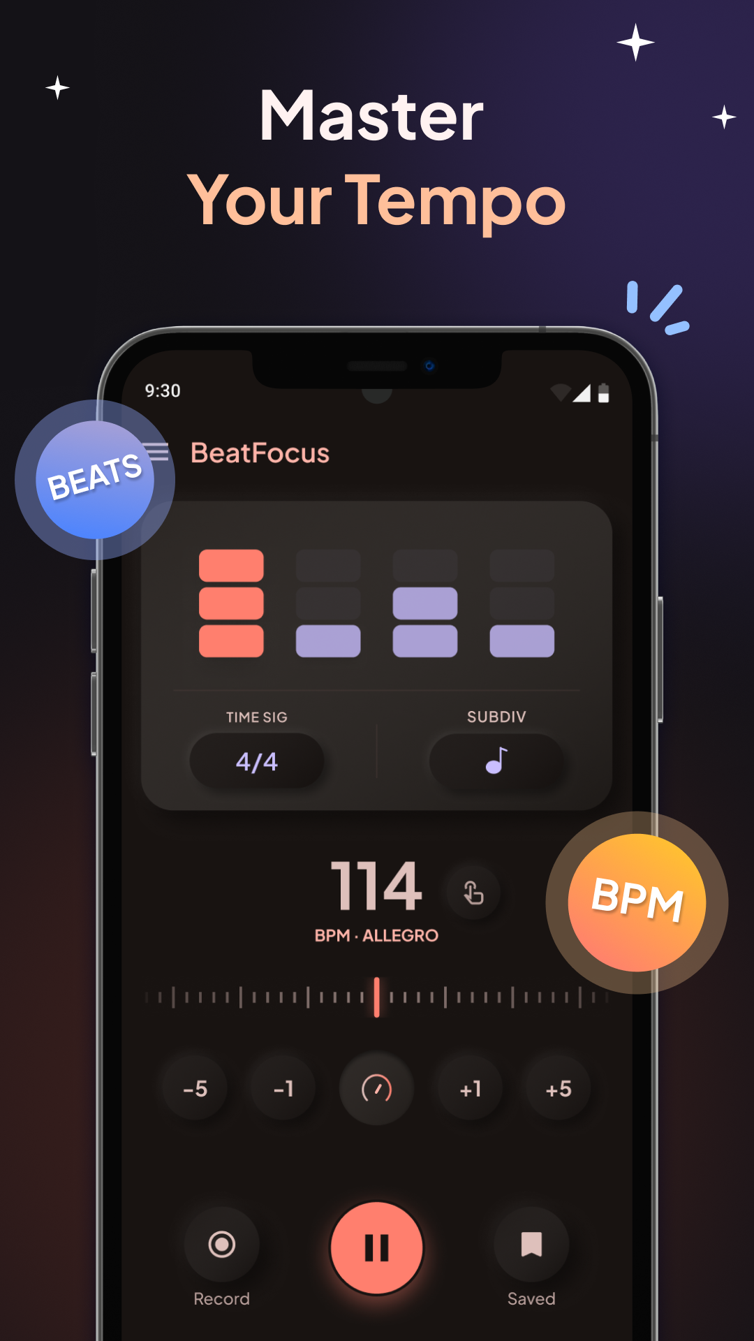 BeatFocus in-app screenshot