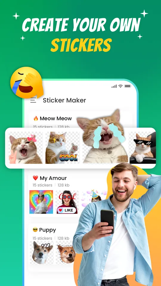 Sticker Vibe screenshot: Create your own stickers