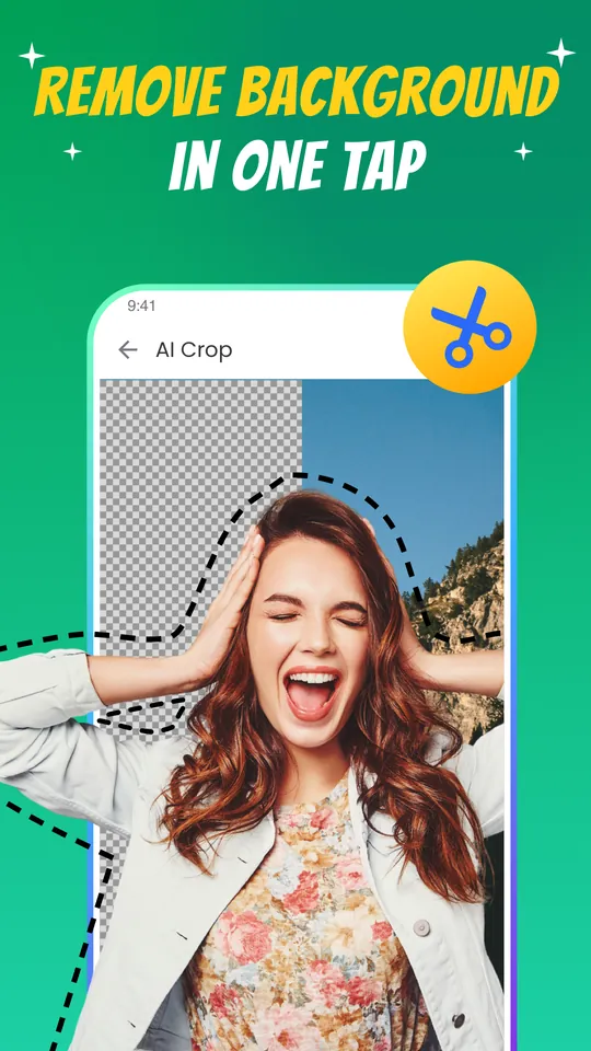 Sticker Vibe screenshot: Remove the background in one tap