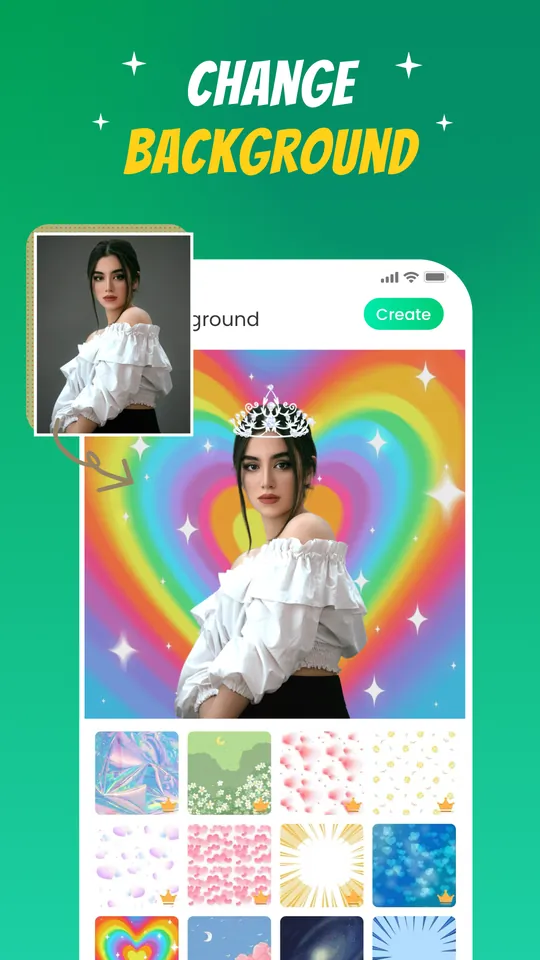 Sticker Vibe screenshot: Change the background