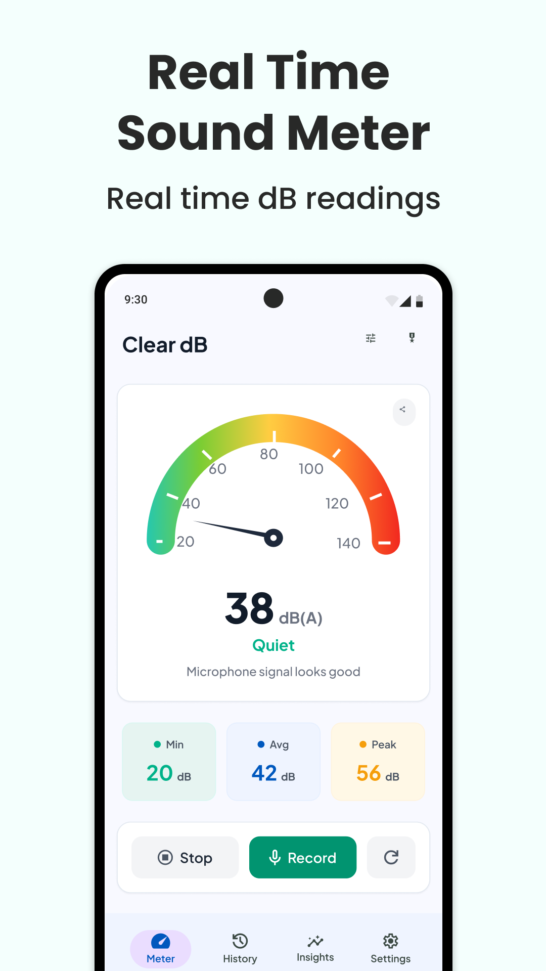 True Decibel in-app screenshot